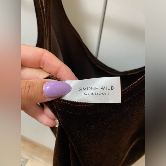 Simone Wild Velvet Singlet tank top with square neckline - M - Picture 6 of 6